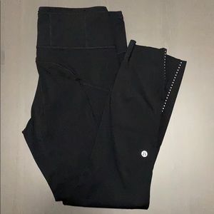Lululemon Fast and Free 25” Black Size 10 EUC